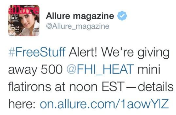 Allure Mag Tweet